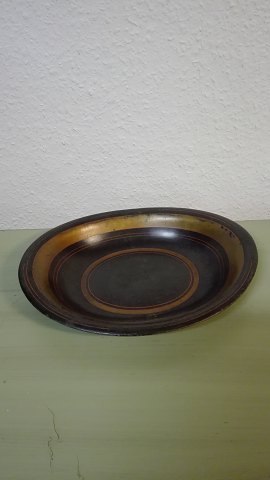 Oval metalbakke original dekoreret
